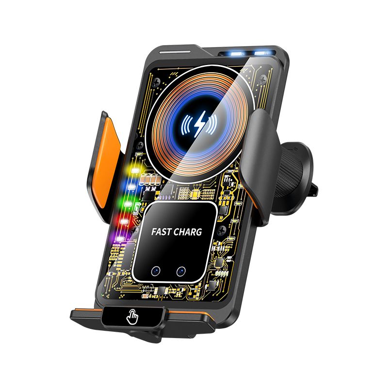 F1 Fast Wireless Car Charger Auto Sensor Phone Mount Holder,black