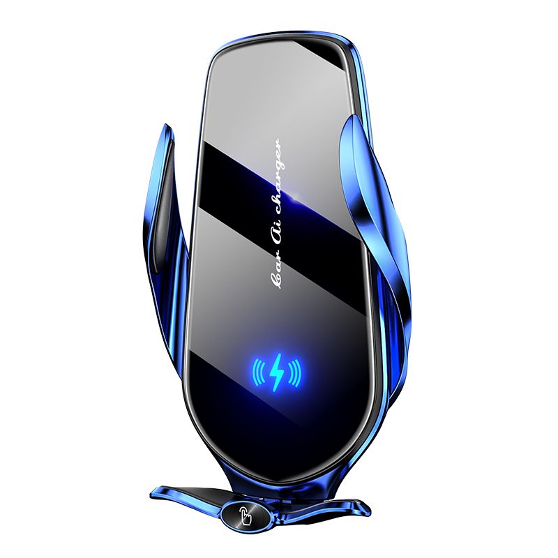 FJ22 Auto Clamping Wireless Car Charger Mount Infrared Air Vent Phone Holder,blue