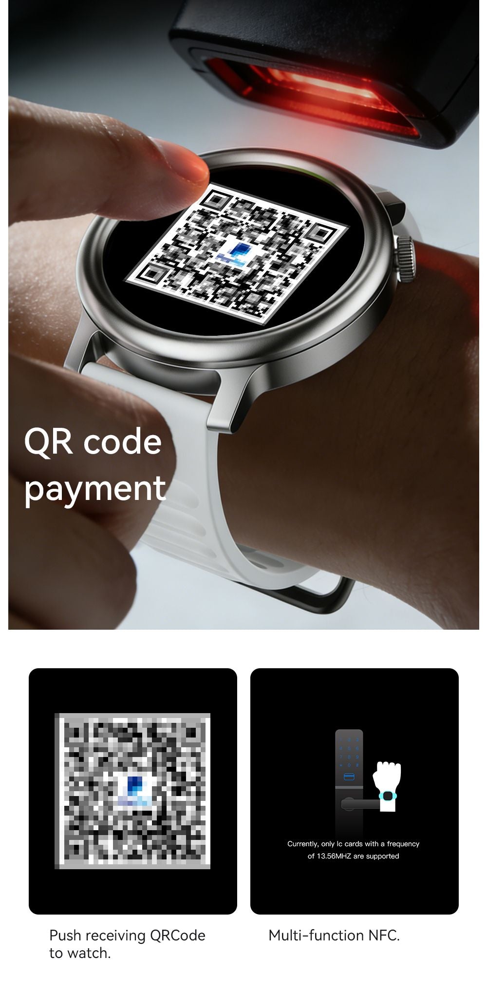 GTR15 Bluetooth Call Smart Watch 1.43 Inch Screen Waterproof Fitness Tracker,Silver