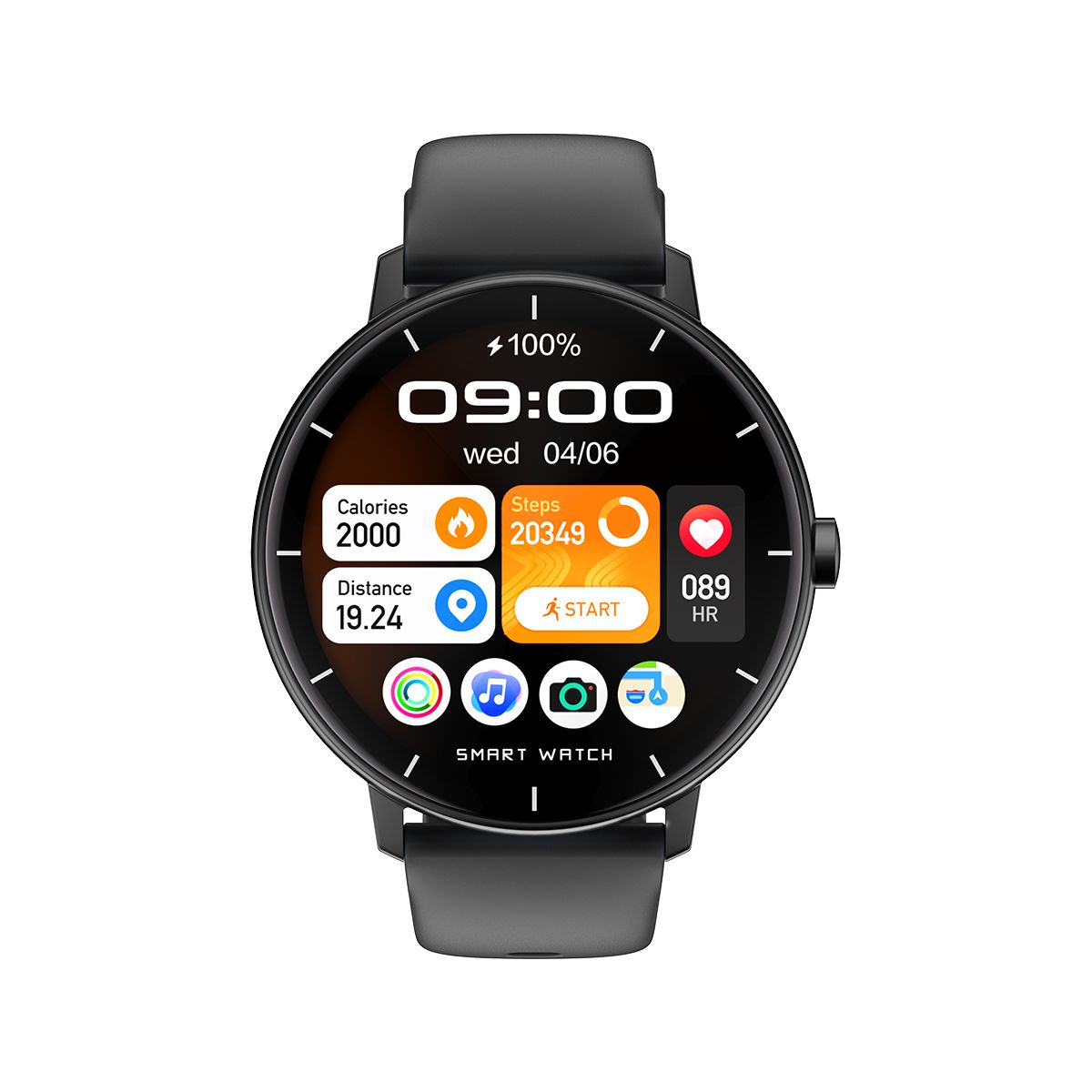 GTR4 Pro Bluetooth Call Smart Watch, Waterproof Fitness Tracker with Heart Rate Sleep Monitor for Android iOS,black