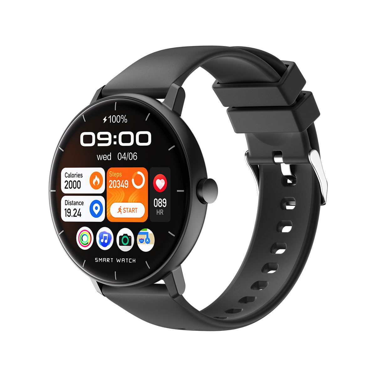 GTR4 Pro Bluetooth Call Smart Watch, Waterproof Fitness Tracker with Heart Rate Sleep Monitor for Android iOS,black