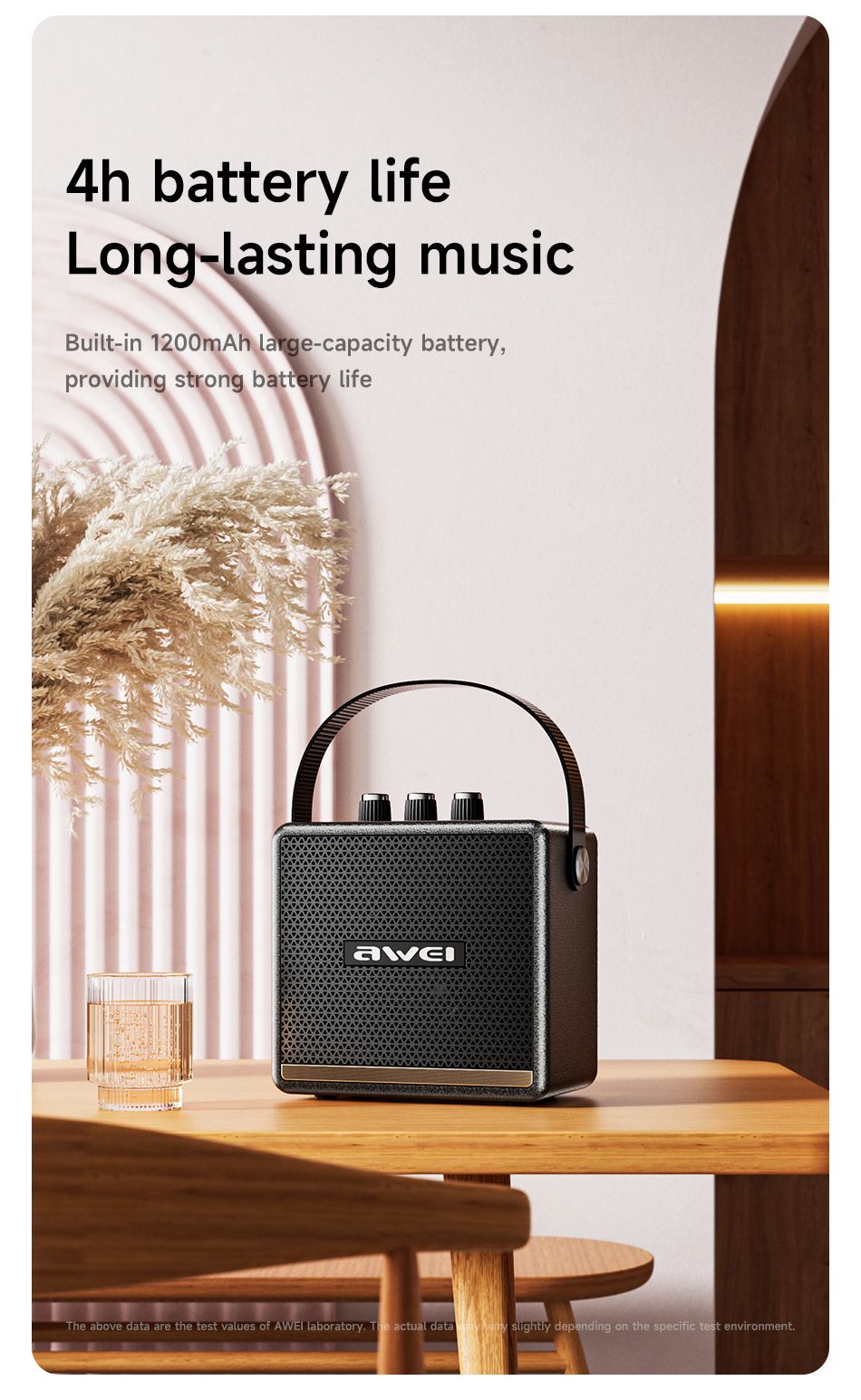 AWEI KA30 Mini Retro Bluetooth Speaker,white