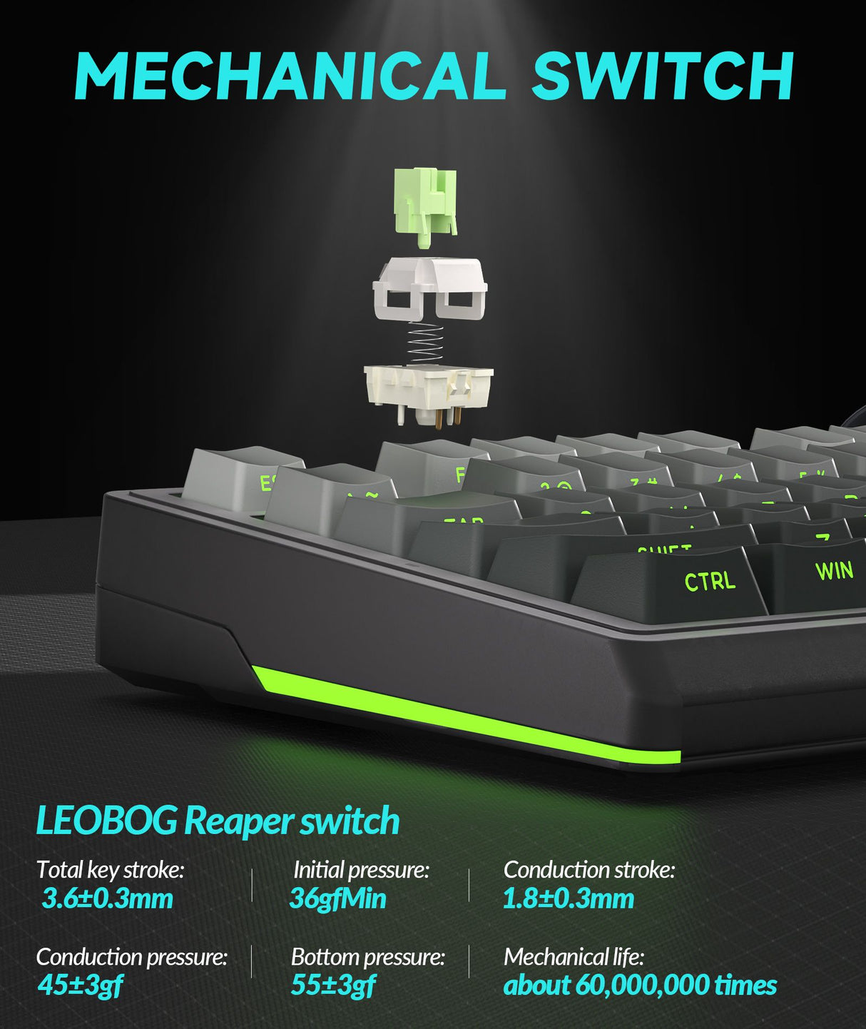 Solakaka Ki99pro 3‑Mode RGB Mechanical Keyboard, Gradient-Gray
