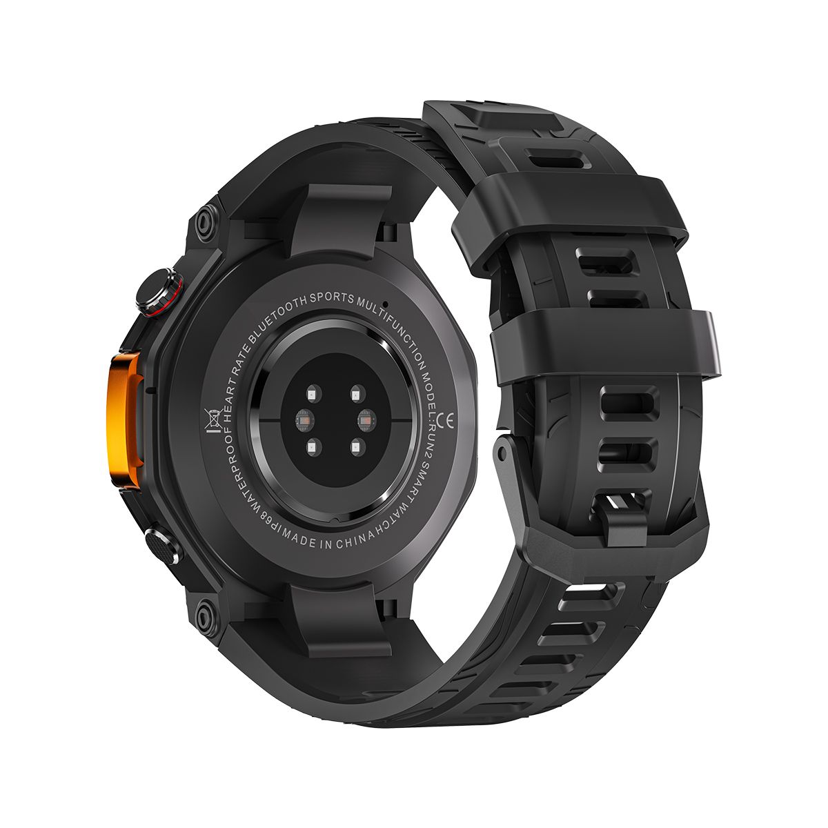 M-Rex4 Men Rugged GPS Smart Watch, 5ATM Waterproof Bluetooth Call Fitness Tracker Heart Rate Sleep Monitor,black
