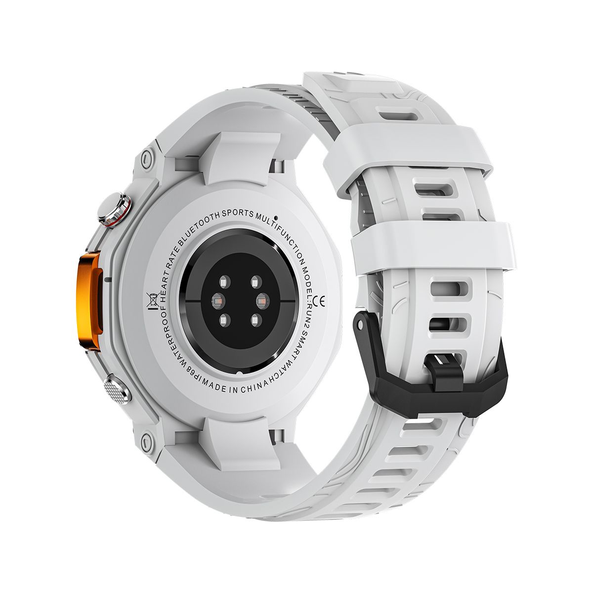 M-Rex4 Men Rugged GPS Smart Watch, 5ATM Waterproof Bluetooth Call Fitness Tracker Heart Rate Sleep Monitor,white