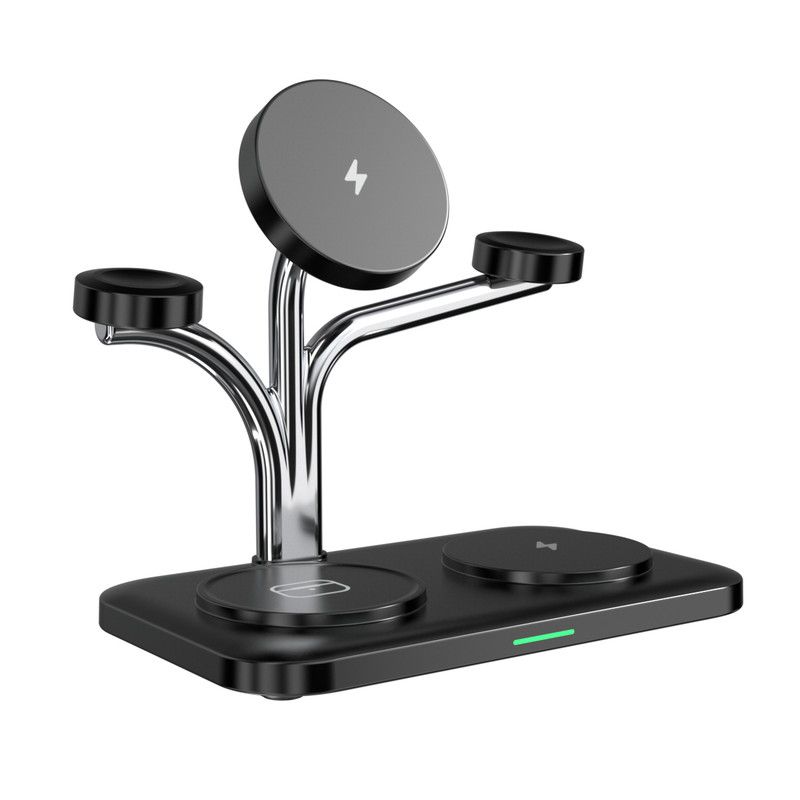 OC22 5-in-1 Wireless Charging Stand Multi Device Fast Charging Dock,black