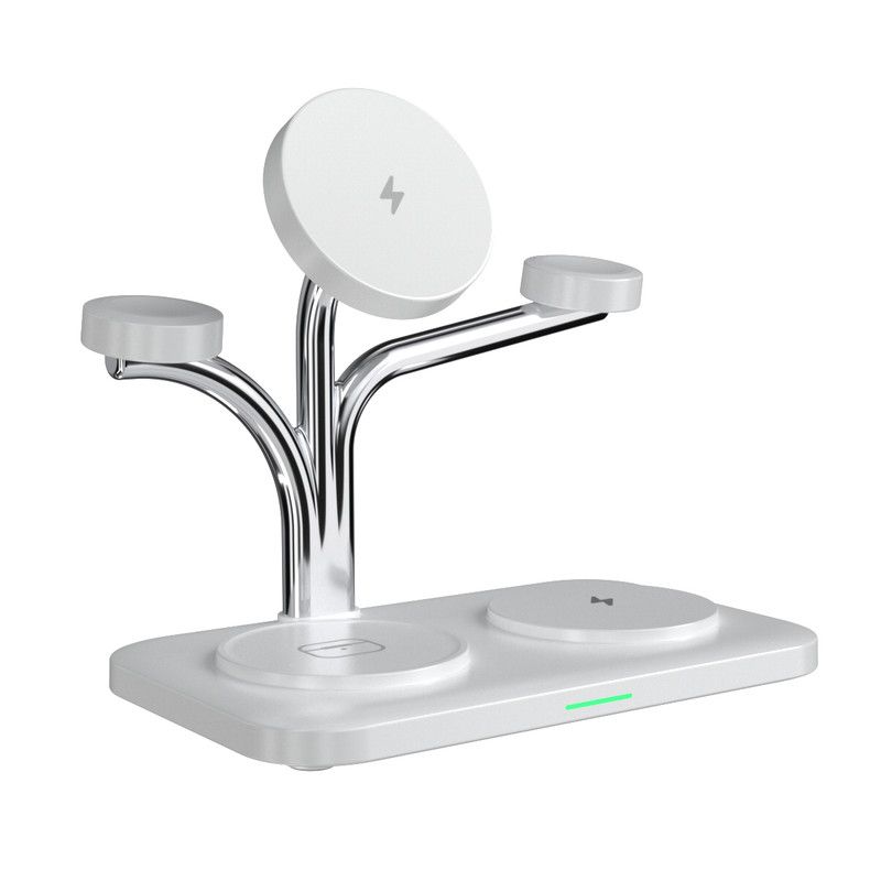 OC22 5-in-1 Wireless Charging Stand Multi Device Fast Charging Dock,white
