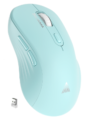 SM66 Dual Mode Wireless Gaming Mouse, Rechargeable RGB Ergonomic Mice with Adjustable DPI ,green