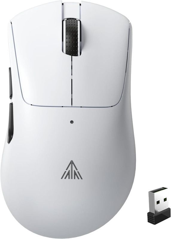 SOLAKAKA SM805 Tri-Mode Lightweight Wireless Gaming Mouse, 24000 DPI with Two Side Buttons,white
