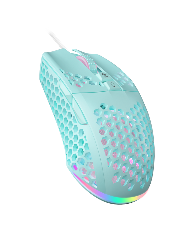SOLAKAKA SM900 Wired Gaming Mouse with Honeycomb Shell,green