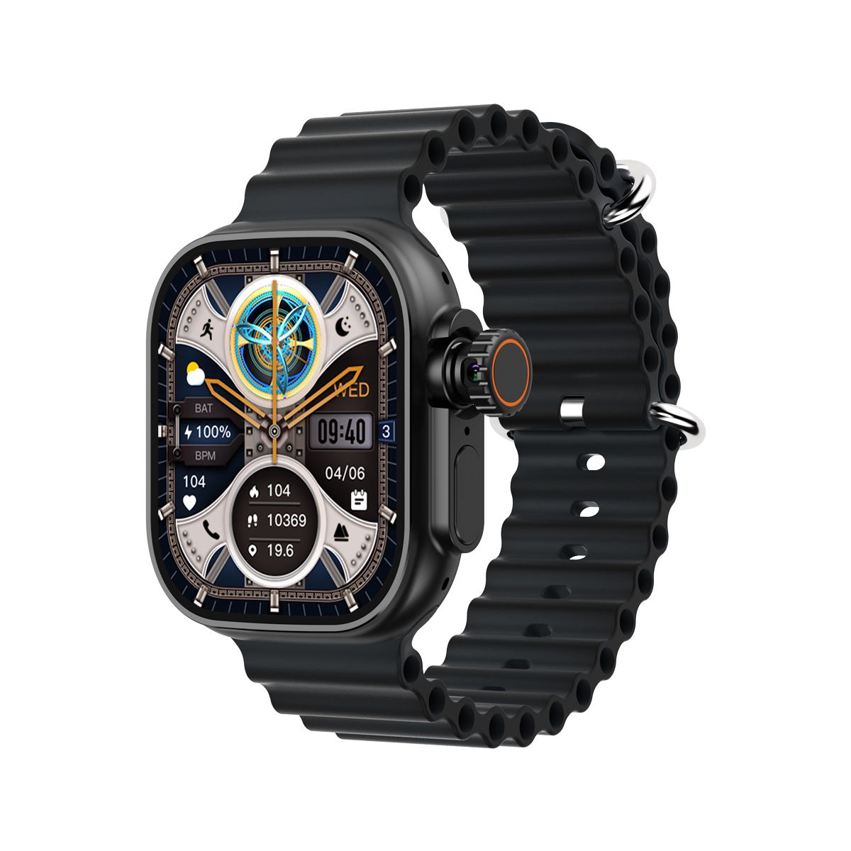 UltraAi3 5G Smart Watch, Retractable Rotating Camera,black