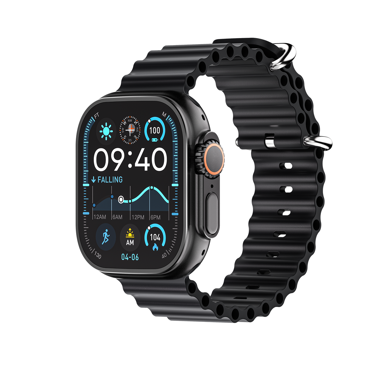 DT Ultra5pro Smart Watch, Full Touch Fitness Watch for Men Women,Black