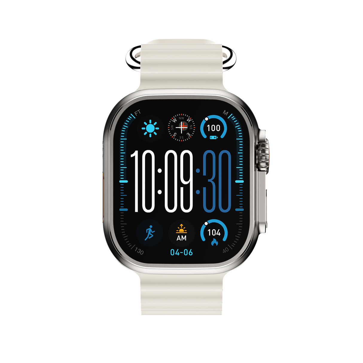 DT Ultra5pro Smart Watch, Full Touch Fitness Watch for Men Women,Silver