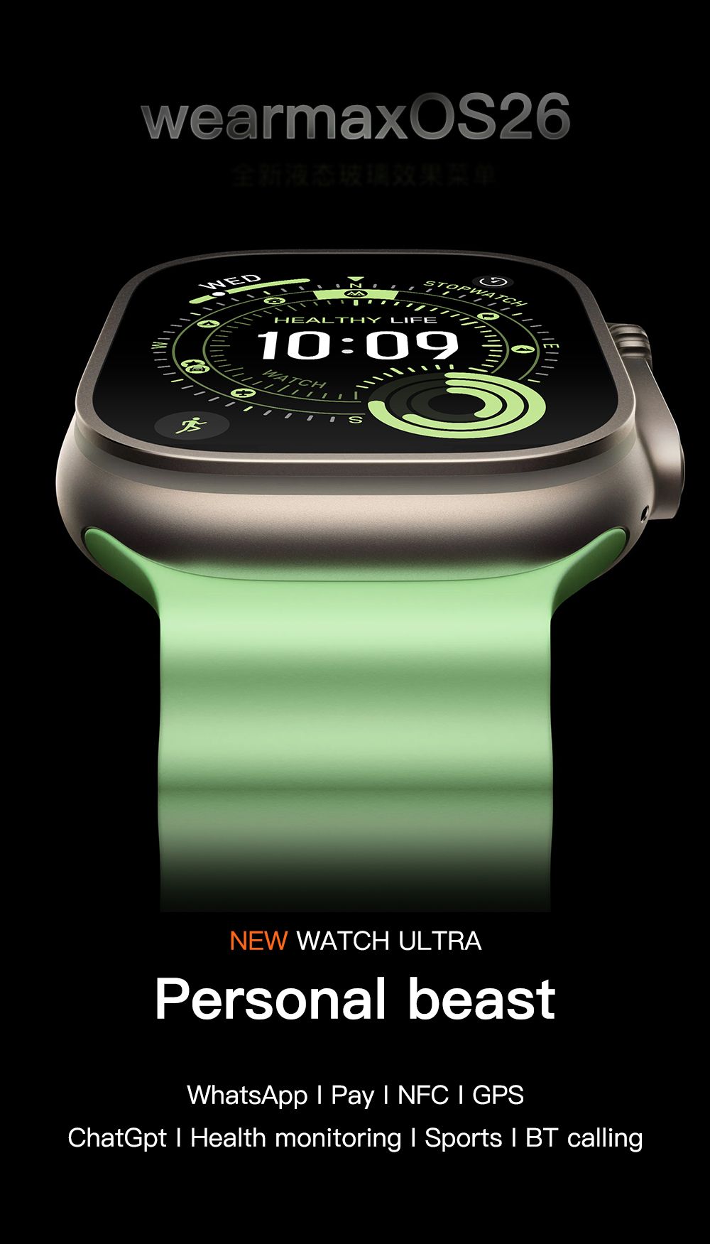 DT Ultra5pro Smart Watch, Full Touch Fitness Watch for Men Women,Silver
