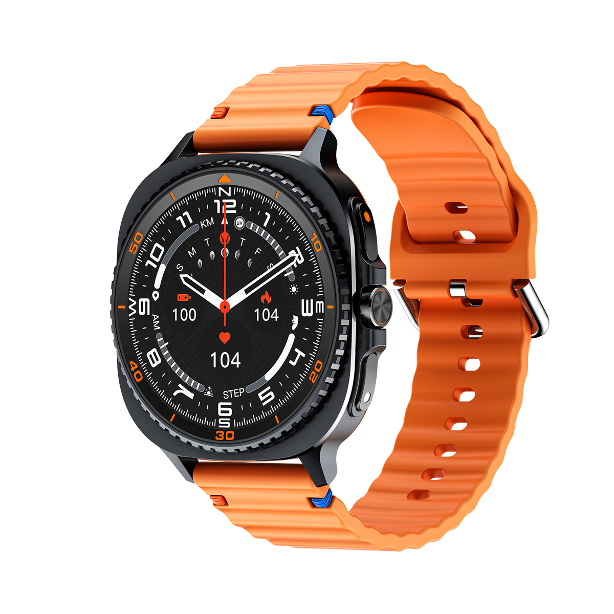 Watch8Classic-MA33 Fitness Smartwatch Bluetooth Call Waterproof Health Tracker for iPhone Android,Orange