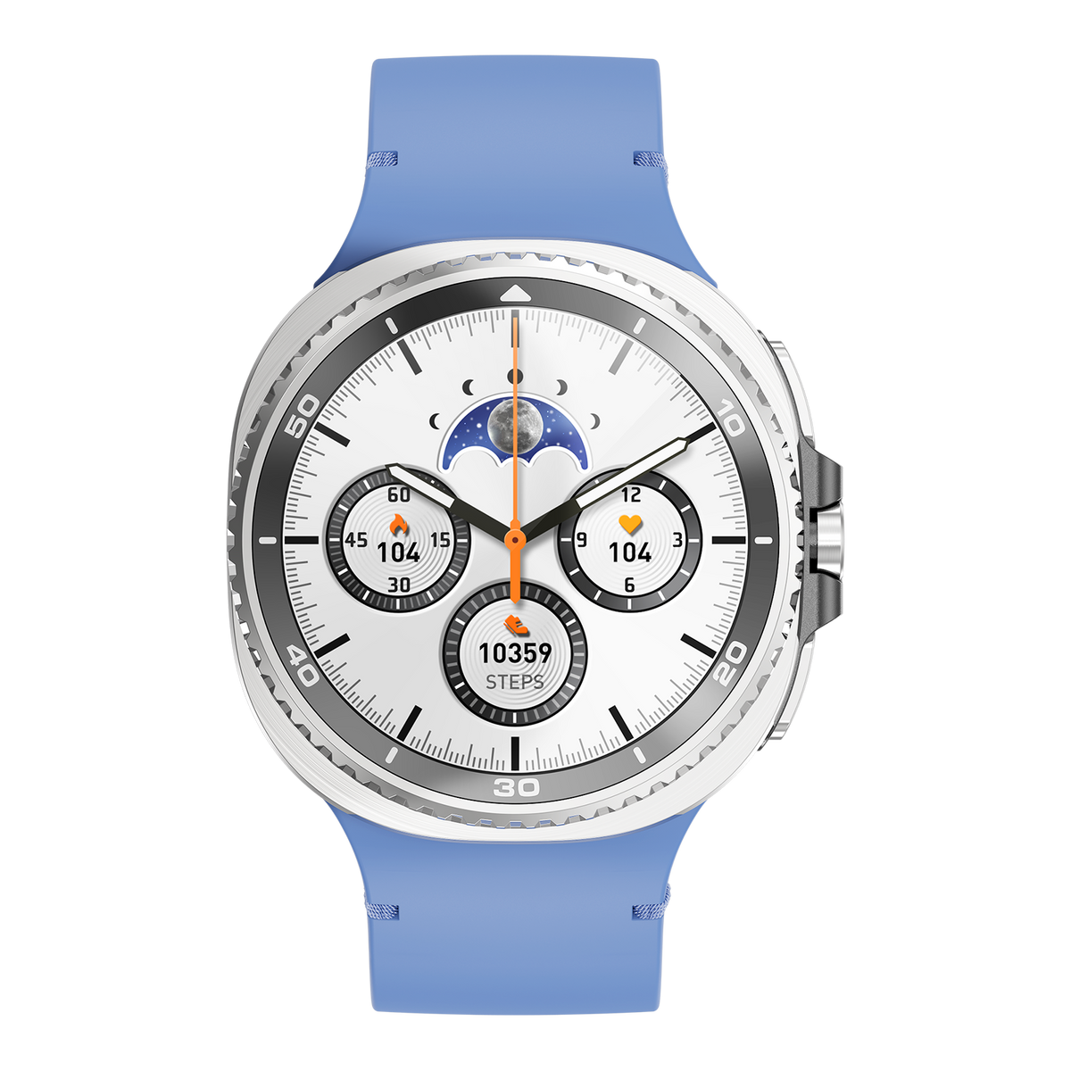 Watch8Classic-SU02 Smart Watch, Full Touch Screen Silicone Sports Wrist Watch for Men Women,Blue
