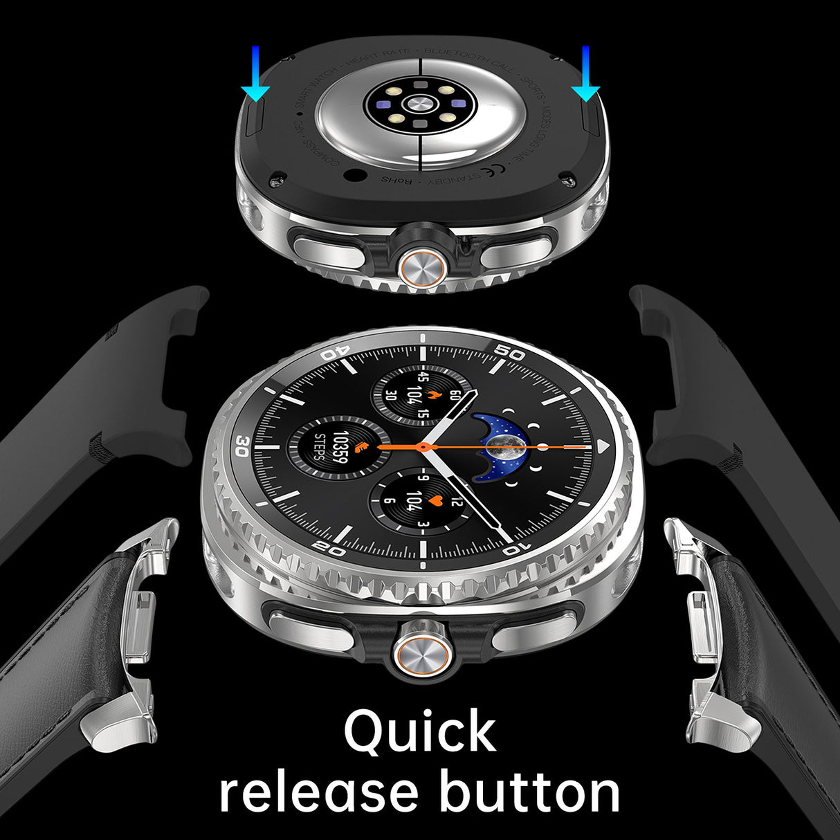 Watch8Classic-SU02 Smart Watch, Full Touch Screen Silicone Sports Wrist Watch for Men Women,Green