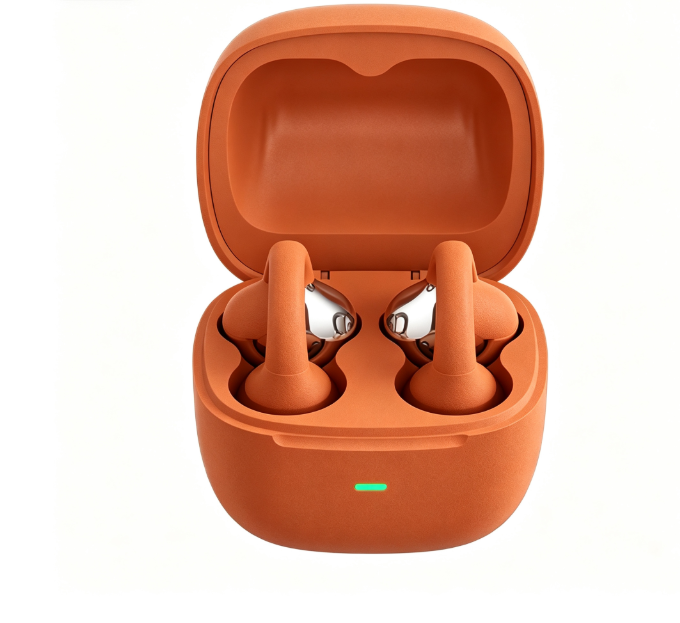 Y63 Zero Pressure Open Ear Wireless Earbuds Bluetooth 6.0 Heavy Bass Headphones,orange