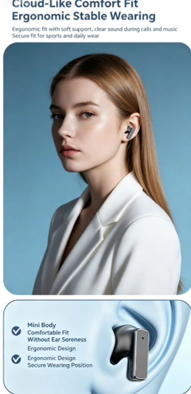 Y8 Bluetooth 6.0 Wireless Heavy Bass Earbuds ENC Noise Cancelling In Ear Headphones,orange