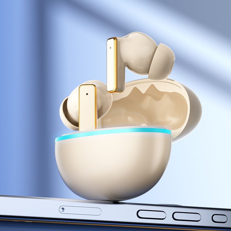 Y9 Wireless Bluetooth 6.0 Heavy Bass Earphones,Cream