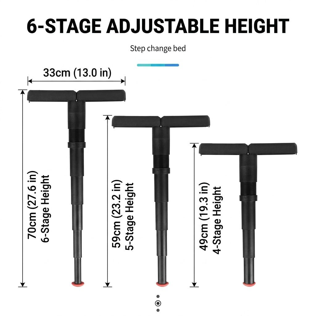 Portable Folding Stool with Adjustable Height for Travel, Commuting, Queueing, and Outdoor Activities – Compact Collapsible Single-Leg Seat with Sturdy Steel Core and Non-Slip Base, Perfect On-the-Go Seating Solution (Black)