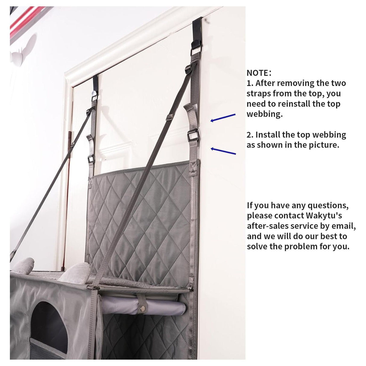 Space-Saving Door Hanging Cat Shelves with Cozy Enclosed Condo and Open Lounging Platforms, a Four-Tier Vertical Climbing Haven for Multi-Cat Households to Rest, Play, and Watch the World from Above (Grey)
