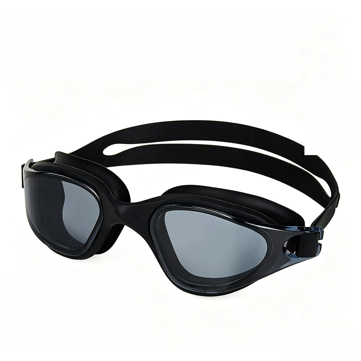 High definition silicone waterproof and anti fog adult swimming goggles,black