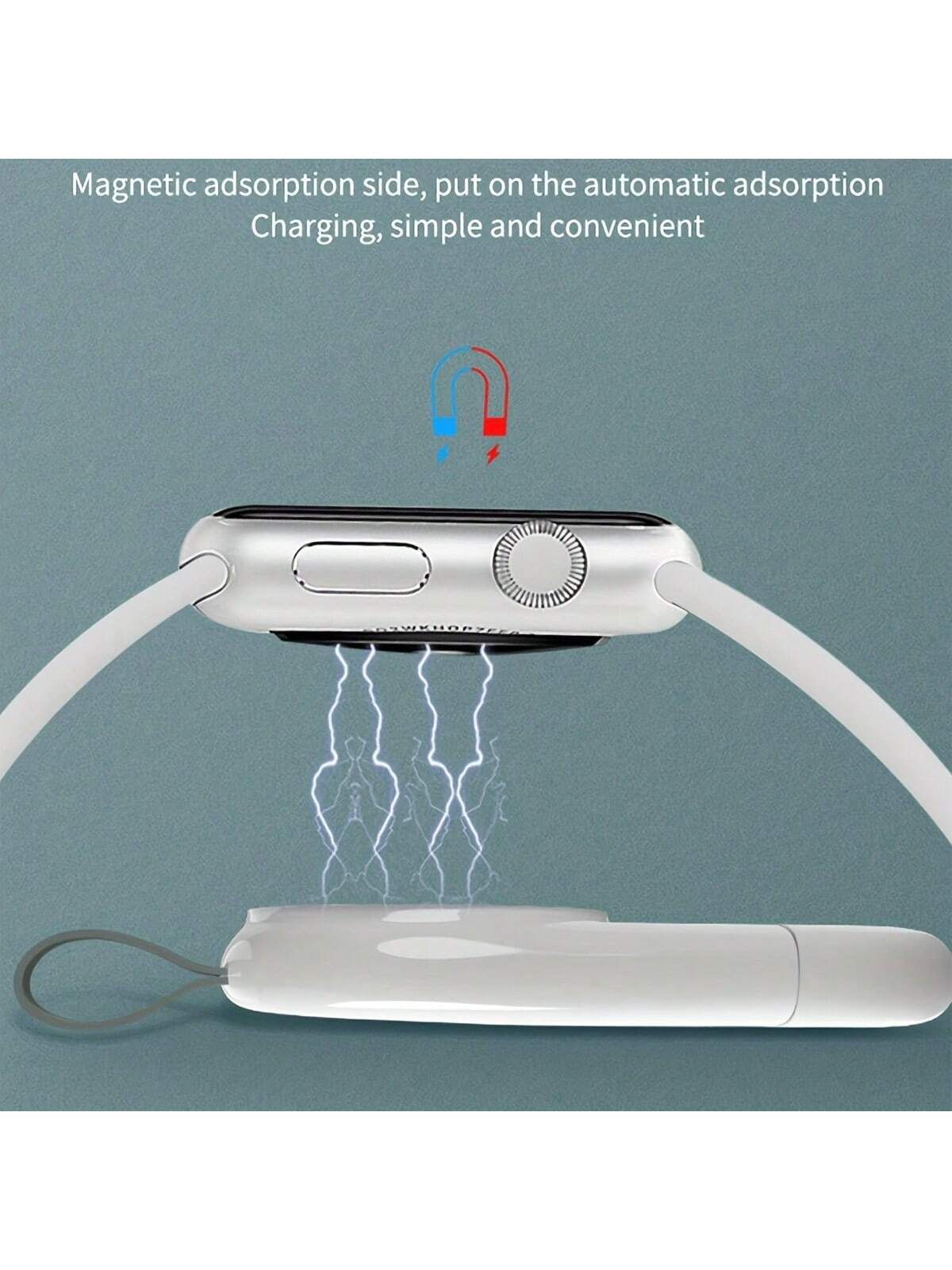 1Pc Usb Charger Compatible With Apple Watch Magnetic Travel Wireless Charger Compatible With Apple Watch Series Ultra 9 8 7 6 Se 5 4 3 2 44Mm 42Mm 40Mm 38Mm Suitable For Office