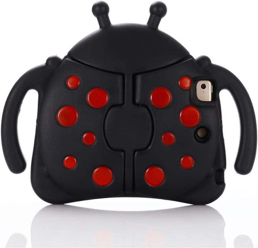 Kids Case for Mini 5/4/3/2/1 7.9 inch Only, Kids Proof Lightweight EVA Foam Stand Cover for Mini 5 (2019), Mini 4 - Ladybug, Black
