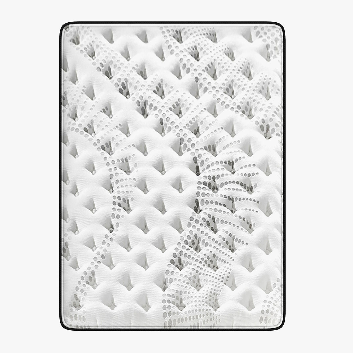 Luxopedic Pocket Spring Mattress 5 Zone 32CM Euro Top Memory Foam Medium Firm - Single - White Grey