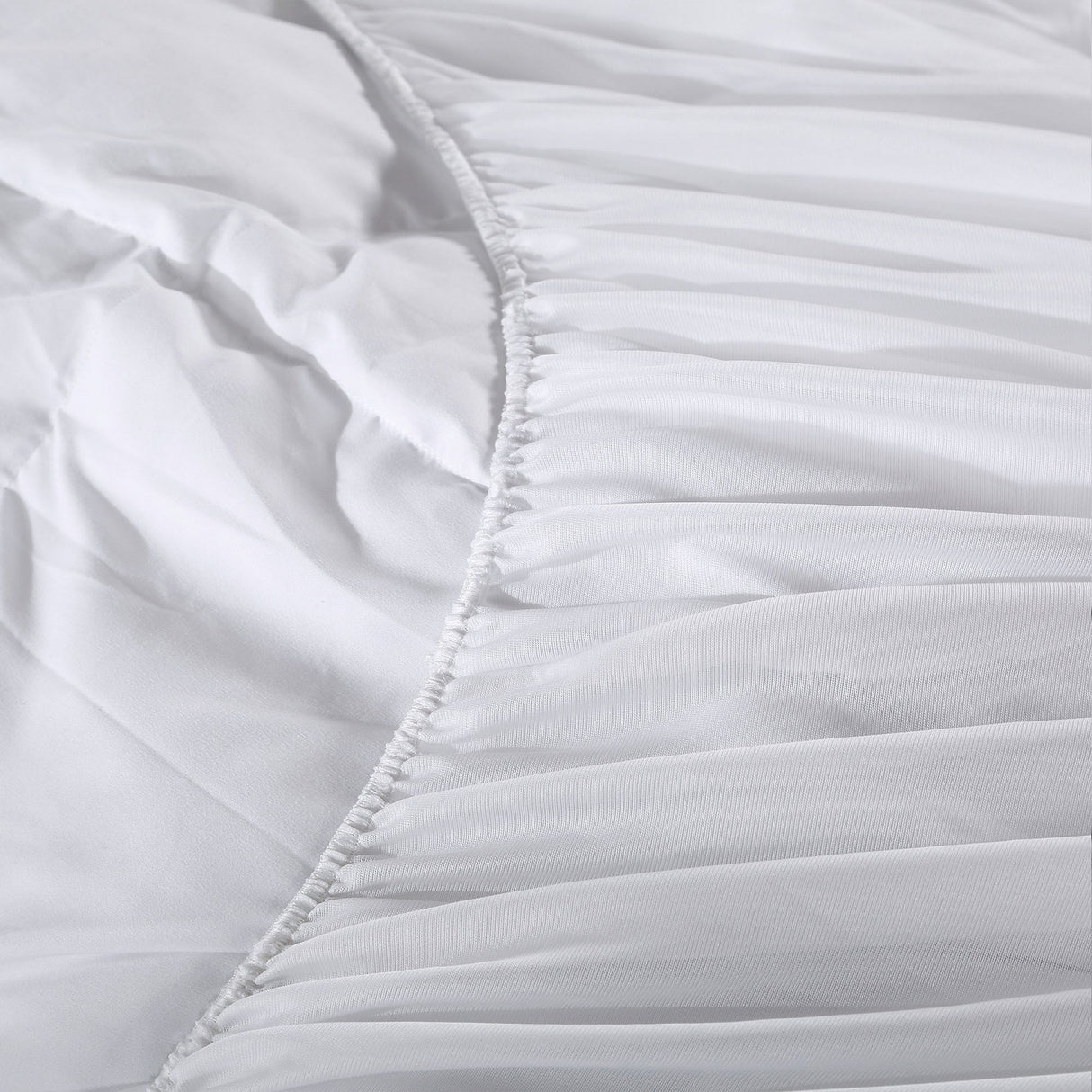 Royal Comfort 1000GSM Luxury Bamboo Fabric Gusset Mattress Pad Topper Cover - Double - White