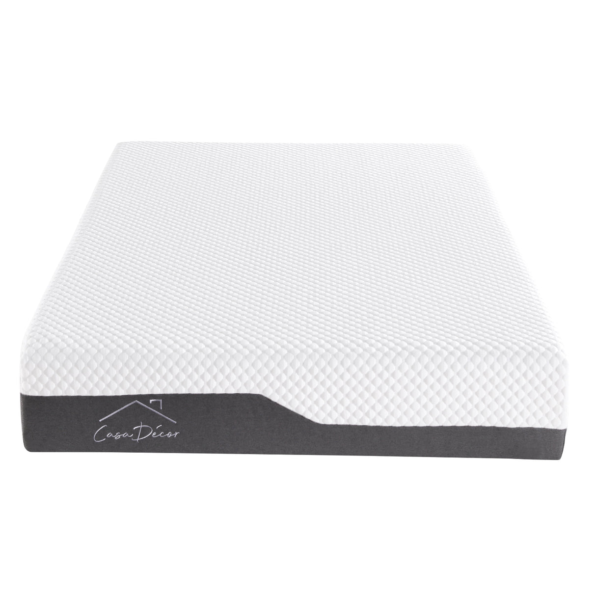 Casa Decor Memory Foam Luxe Hybrid Mattress Cool Gel 25cm Depth Medium Firm - Queen - White Charcoal Grey