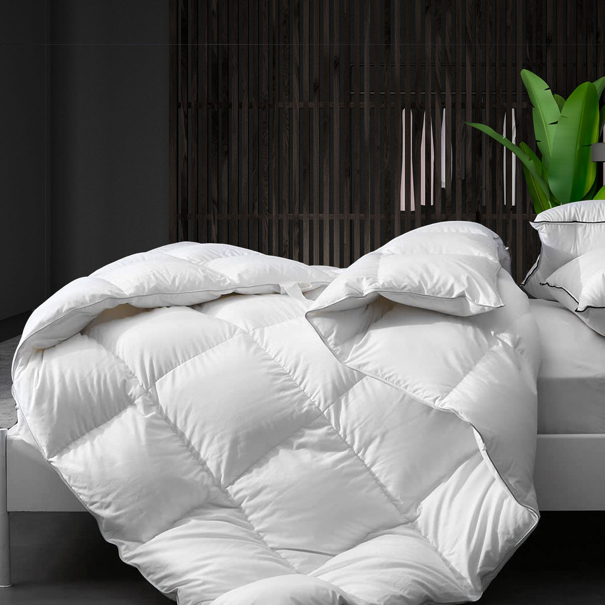 Royal Comfort Tencel Blend Quilt 300GSM Eco Friendly Breathable All Season - Double - White