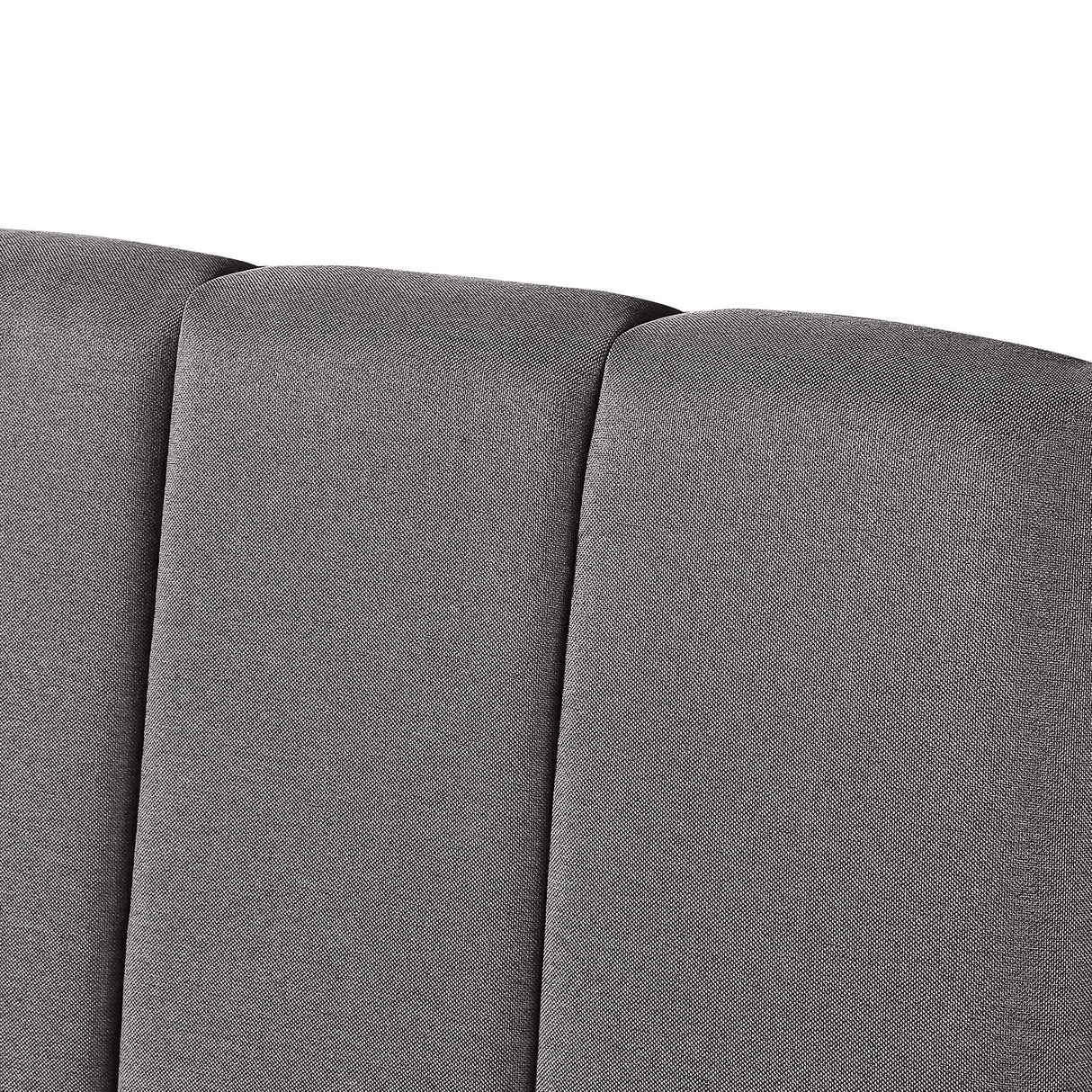Milano Decor Valencia Mid Grey Bed Head Headboard Bedhead Upholstered - Queen - Mid Grey
