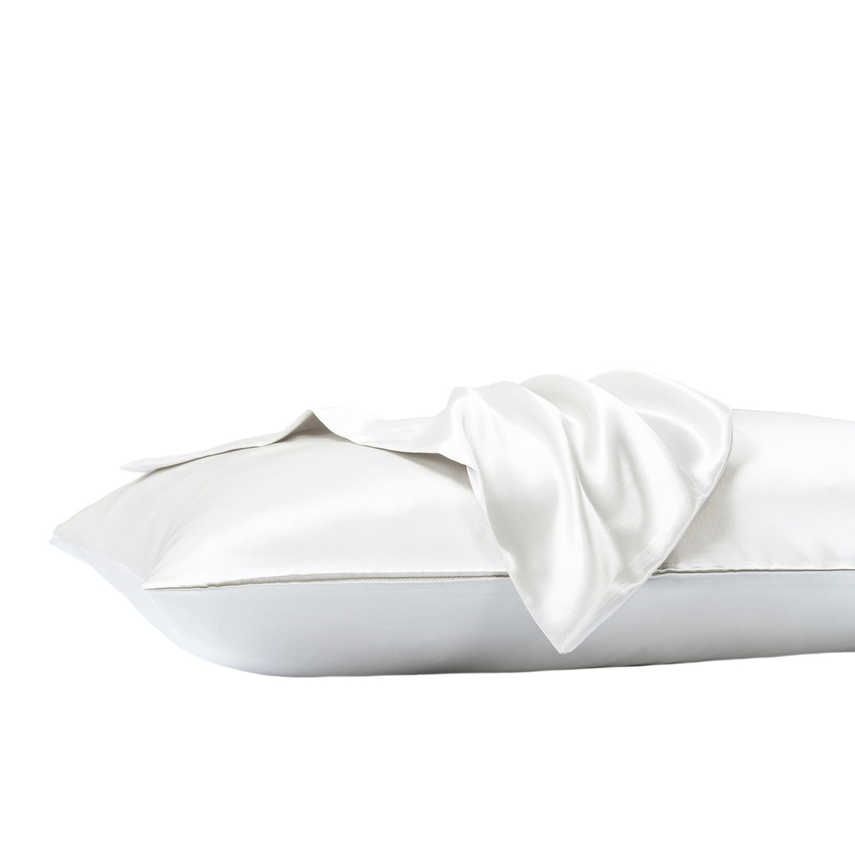 Royal Comfort Satin Sheet Set 3 Piece Fitted Sheet Pillowcase Soft - King - White