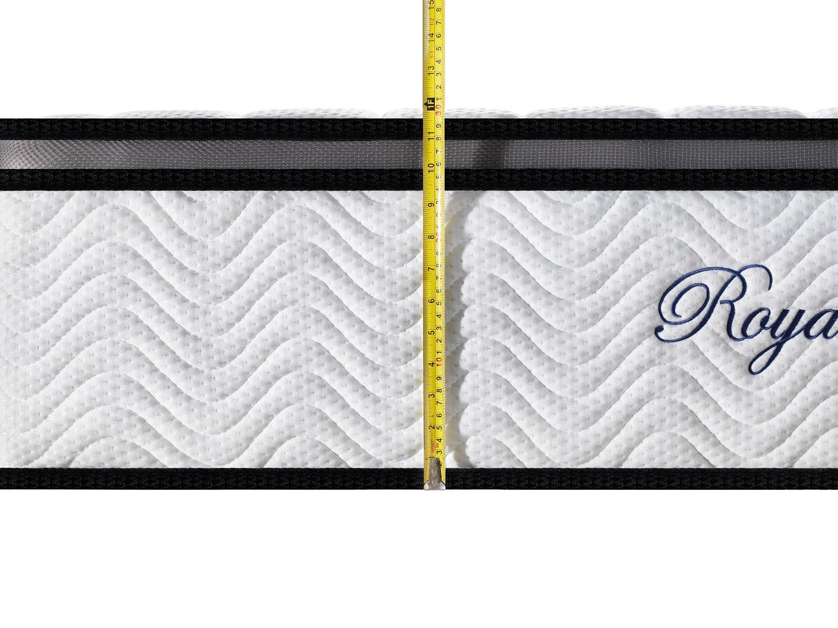 Ergopedic Mattress 5 Zone Latex Pocket Spring Mattress In A Box 30cm - Queen - White Grey Black