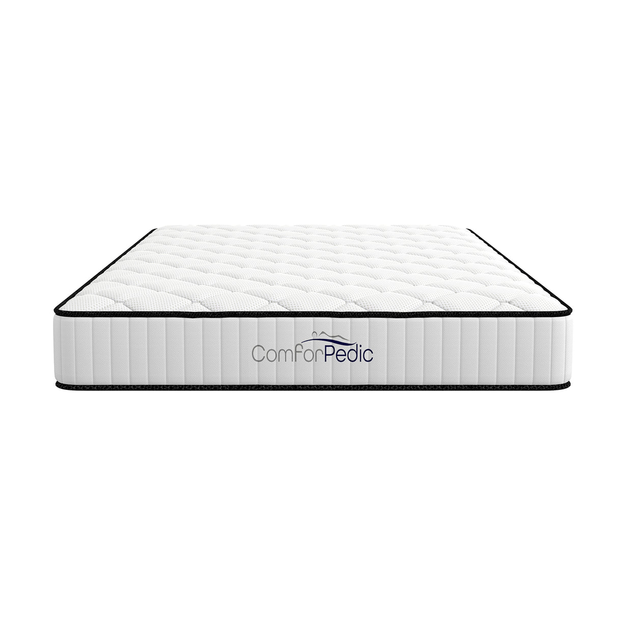 Comforpedic Mattress 5 Zone Medium Support Foam Bonnell Spring 21CM - Double - White Black