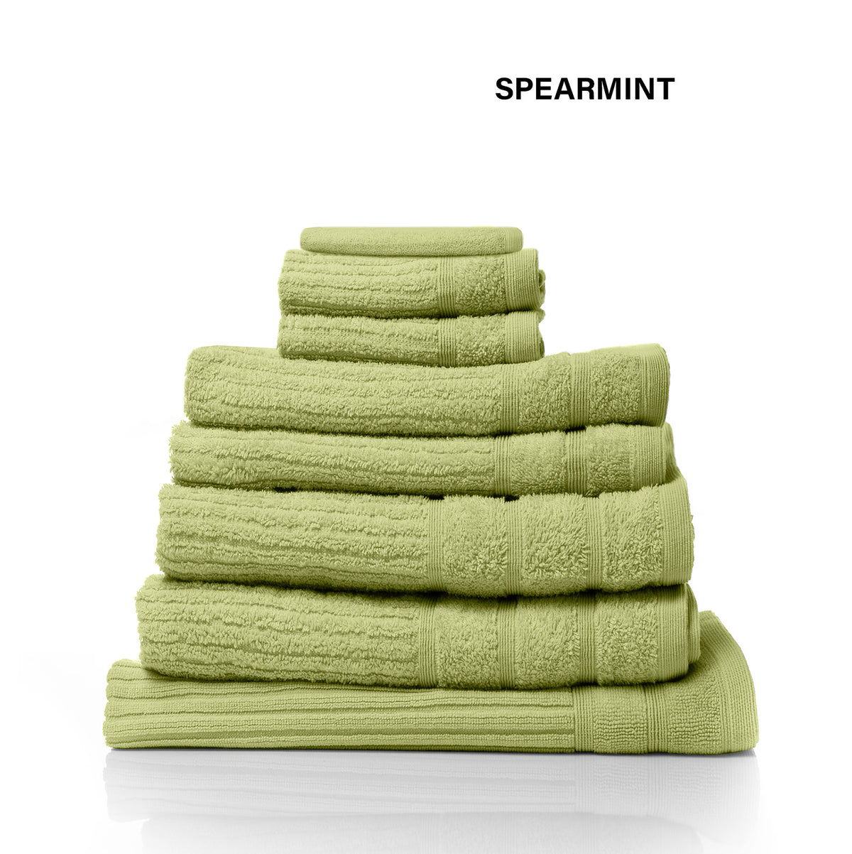 Royal Comfort Eden Egyptian Cotton 600GSM 8 Piece Luxury Bath Towels Set - Spearmint