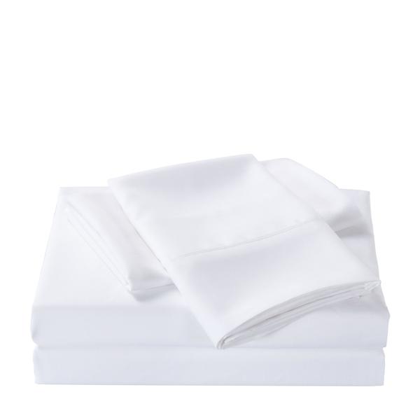 Royal Comfort 350GSM Bamboo Quilt 2000TC Sheet Set And 2 Pack Duck Pillows Set - Queen - White