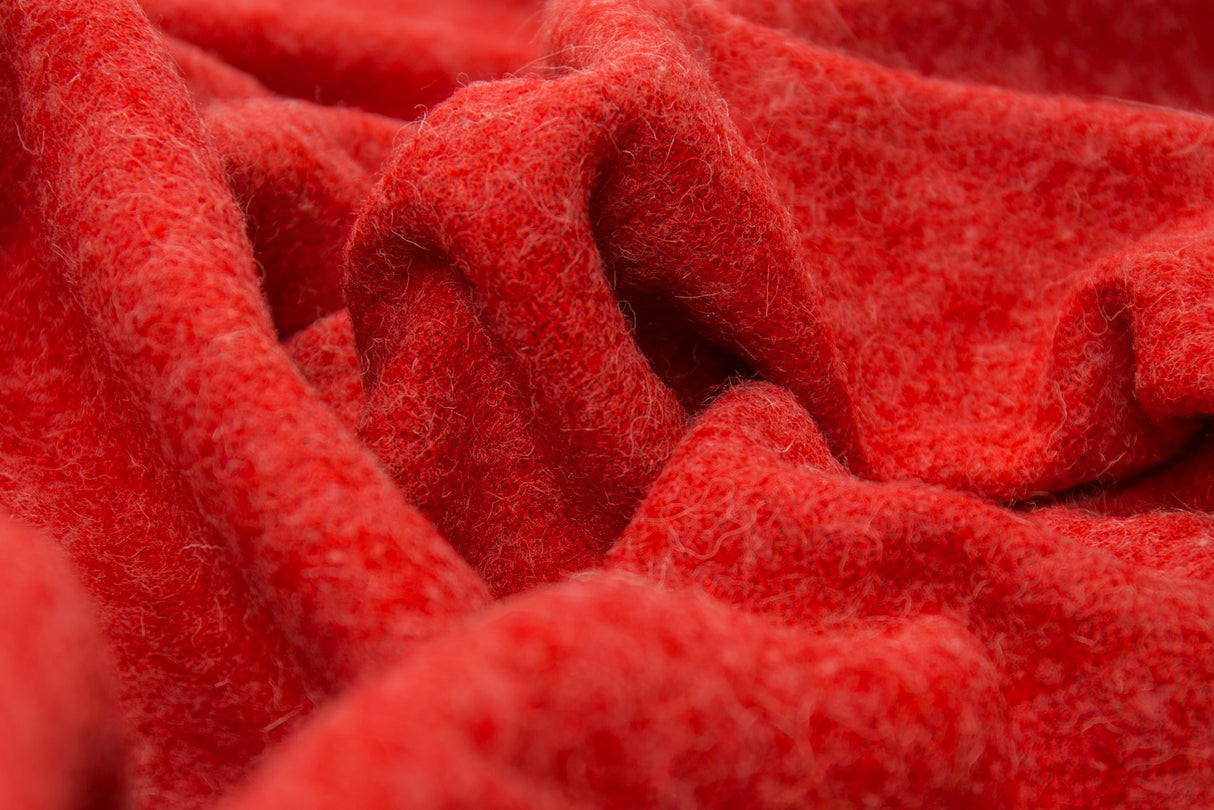 Brighton Throw - 100% NZ Wool - Cherry