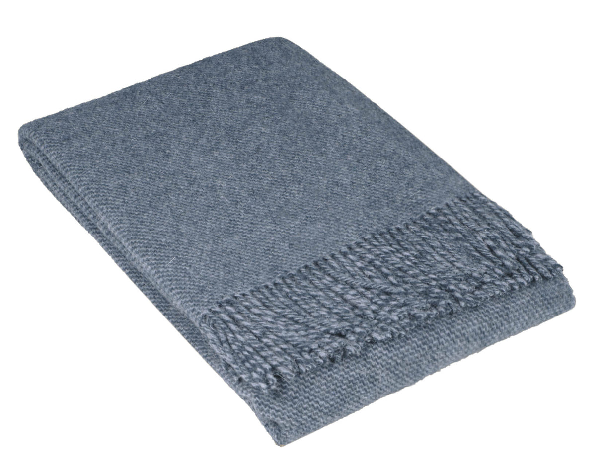 Navy Cambridge Wool Throw Blanket - 100% New Zealand Wool