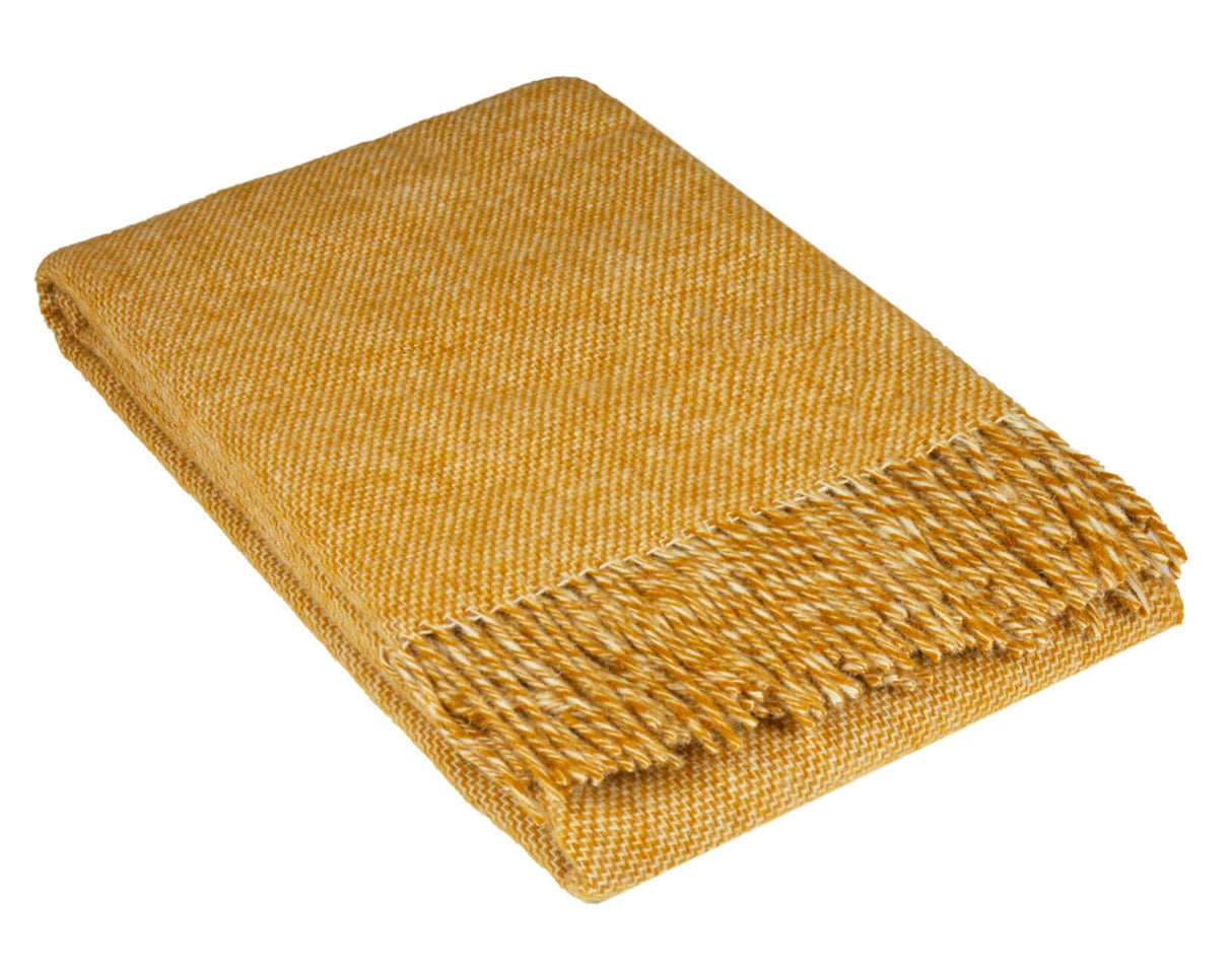 Mustard Cambridge Cozy Throw - 100% New Zealand Wool