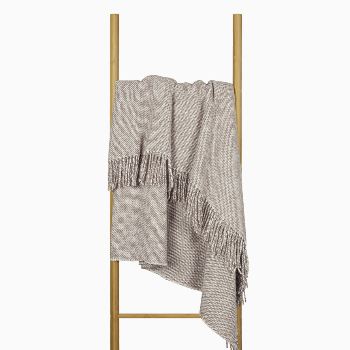 Luxurious Silver 100% New Zealand Wool Cambridge Throw Blanket