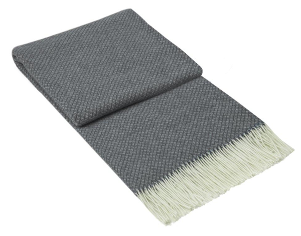 Chiswick Premium Cashmere-Merino Throw - Elegant Slate Grey