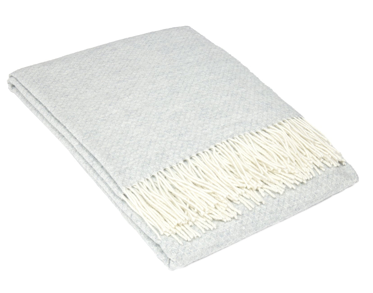Chiswick Luxe Blanket - Cashmere & Merino Wool Blend - Soft Light Grey