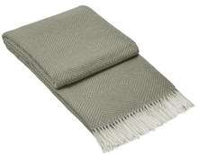 Elegant Light Grey Merino Wool Blend Hampton Throw Blanket