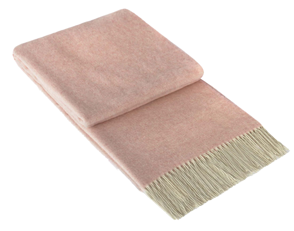 Cashmere & Merino Wool Blush Kensington Luxury Throw Blanket