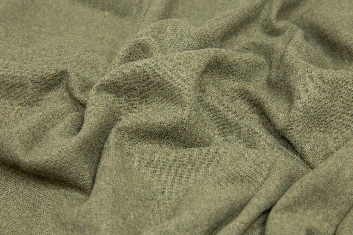 Paddington Cozy Blanket - Luxurious Wool Blend - Olive Green