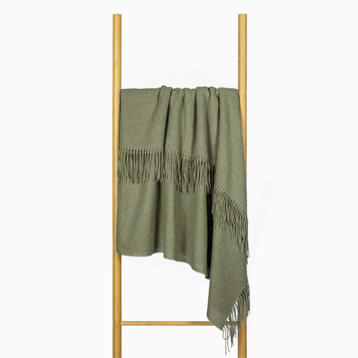 Paddington Cozy Blanket - Luxurious Wool Blend - Olive Green