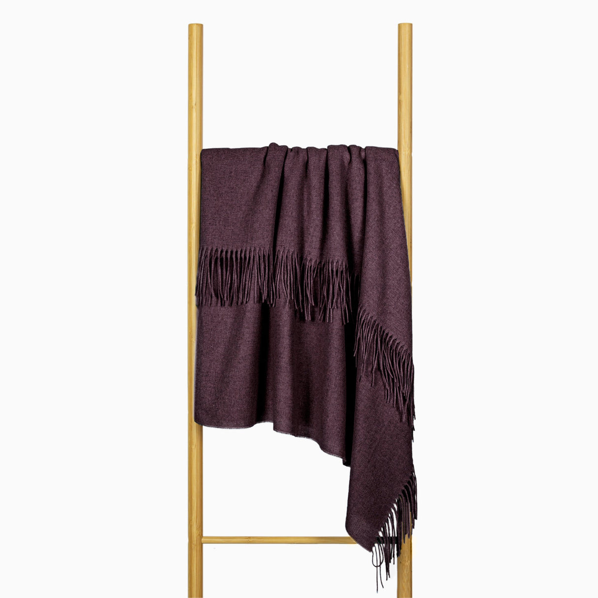 Plum Paddington Luxury Throw - Merino Wool Blend